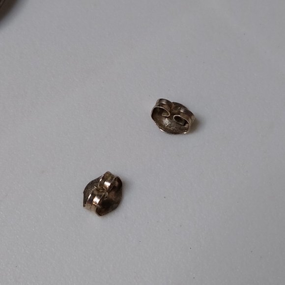 Vintage Metal Half Hoop Earrings - Picture 11 of 13